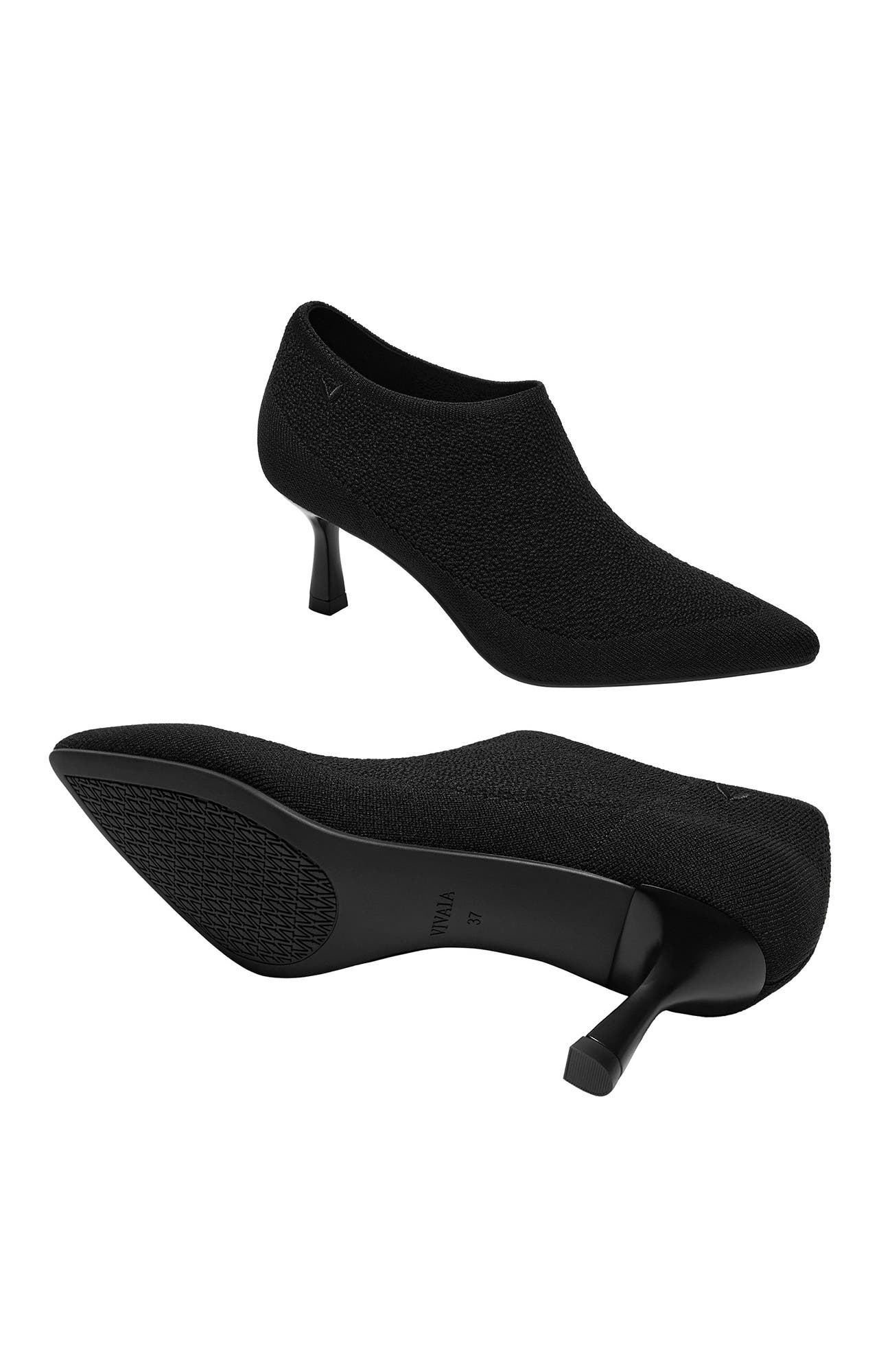 VIVAIA Pointed-Toe Mid Heels, Alternate, color, Black