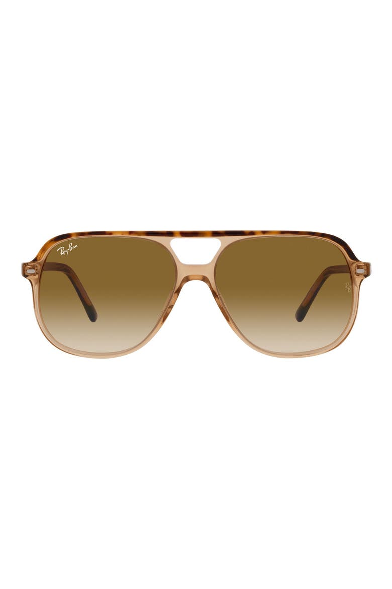 Bill 56mm Gradient Square Sunglasses, Main, color, TRANSPARENT BROWN