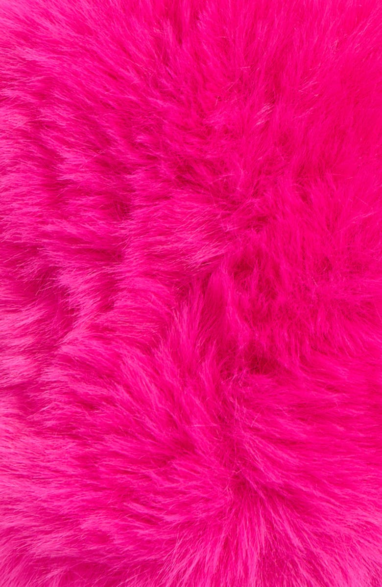 SURELL Kids' Faux Fur Fingerless Mittens, Alternate, color, Fuchsia