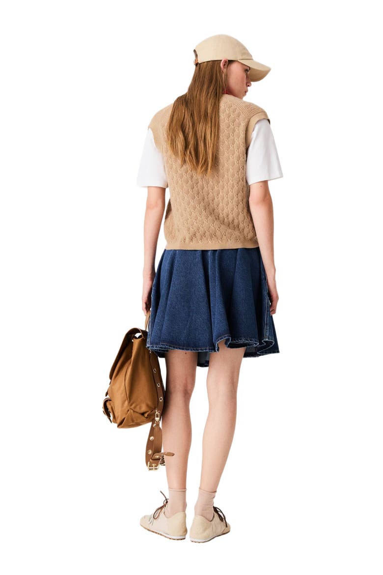 2-in-1 effect cardigan, Alternate, color, Camel