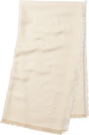 Tory Burch T-Monogram Jacquard Wool & Silk Square Scarf