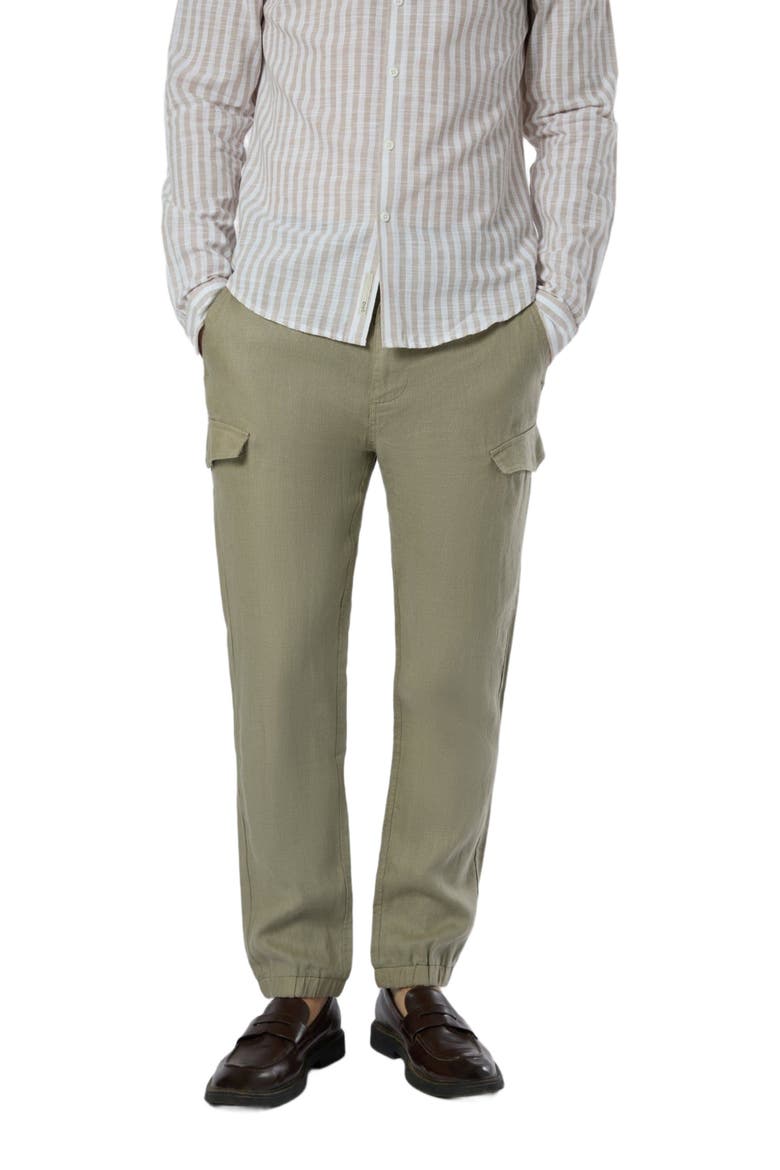Linen Cargo Jogger, Alternate, color, LIGHT OLIVE
