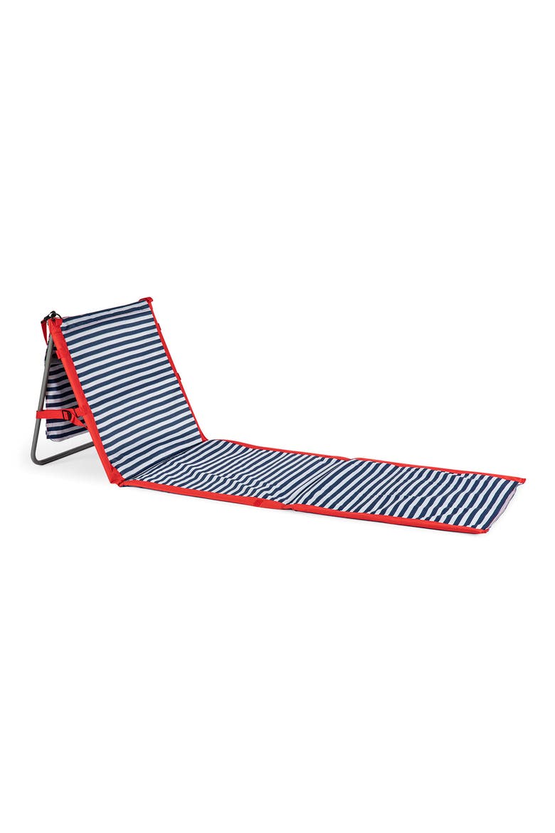 Beachcomber Oniva Blue Pinstripe Portable Beach Chair & Tote, Main, color, BLUE PINSTRIPE
