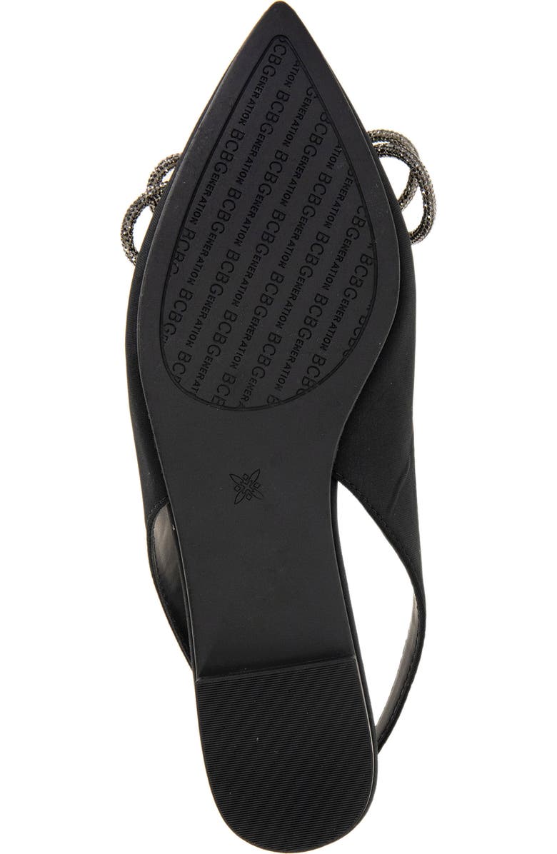 BCBGeneration Kristin Pointed Toe Slingback Mule, Alternate, color, Black Neoprene