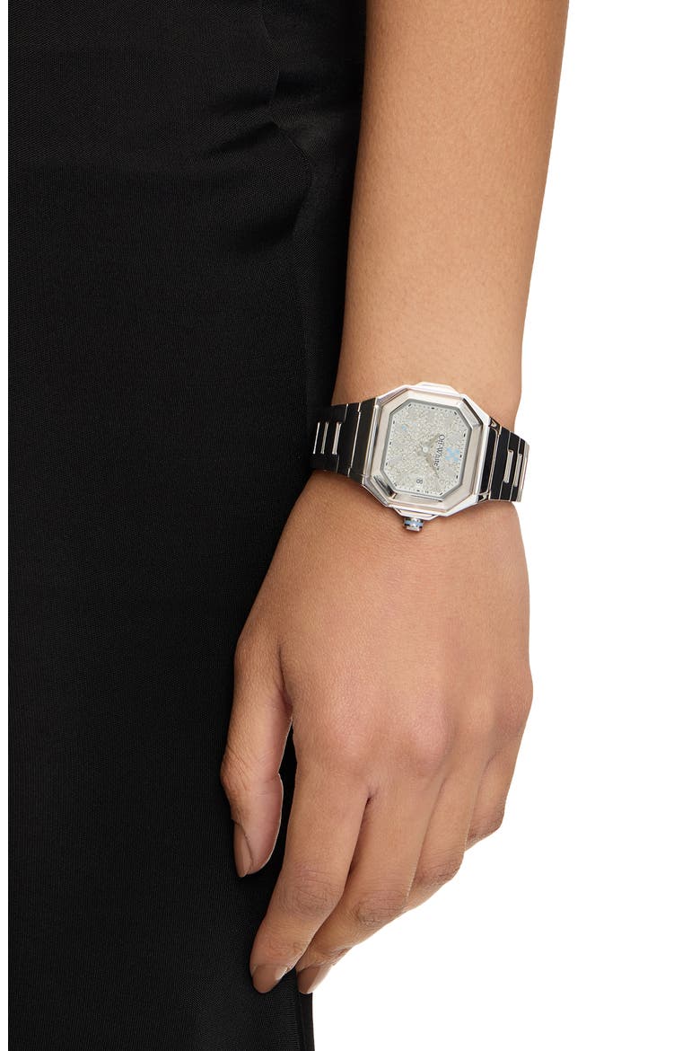 Shift Crystal Bracelet Watch, 38.5mm x 40mm, Alternate, color, STAINLESS STEEL