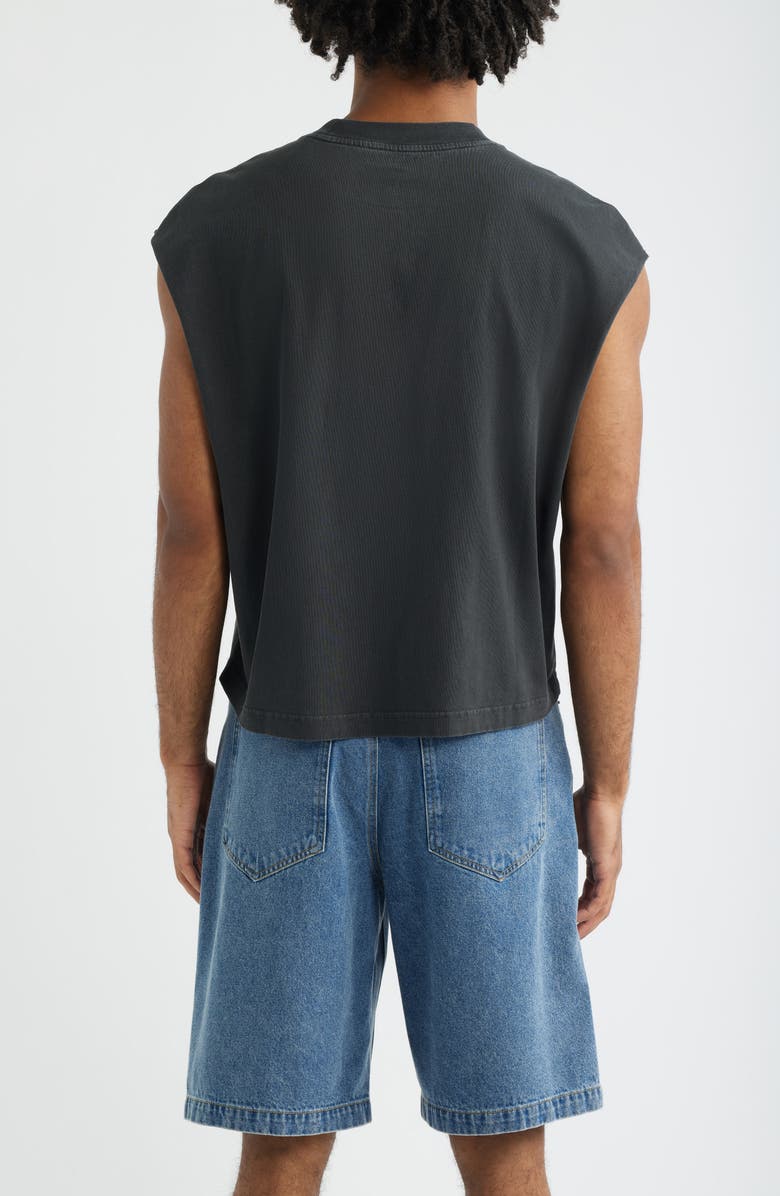 BP. Boxy Crop Cutoff Cotton Tank, Alternate, color, Black Faded