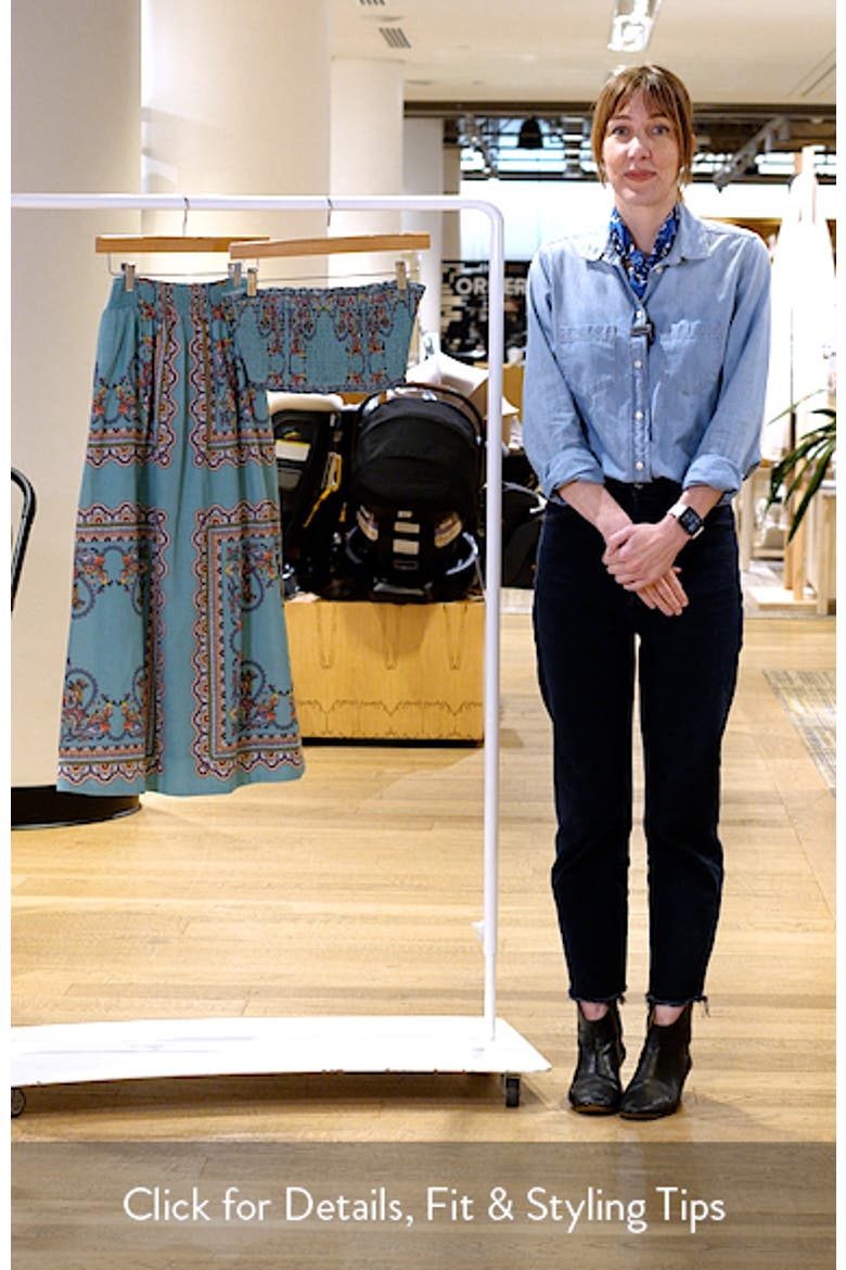 Scarf Print Cotton & Linen Tube Top & Maxi Skirt Set video