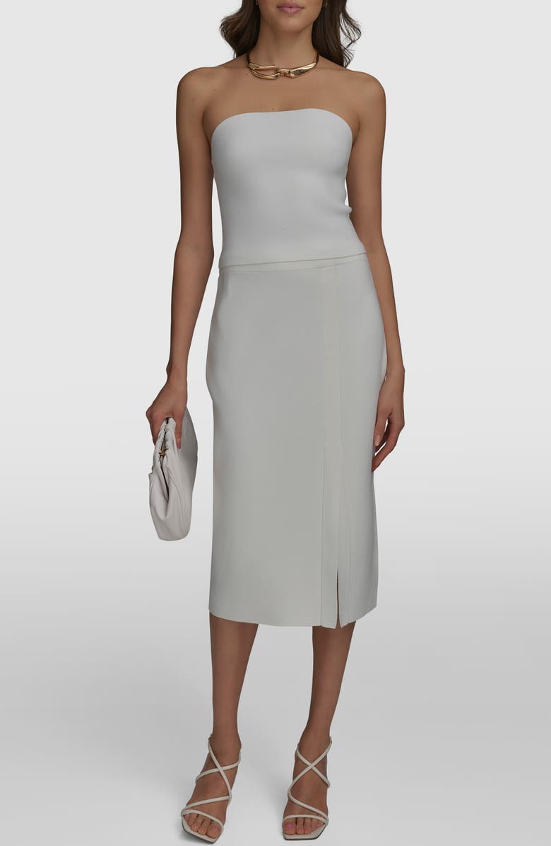 Donna Karan New York Knit Bandeau Top, Alternate, color, 