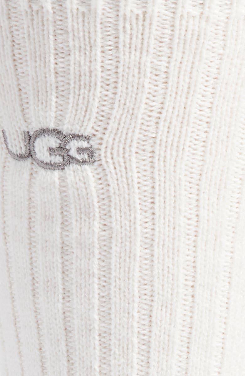UGG<sup>®</sup> Trey Rib Crew Socks, Alternate, color, White