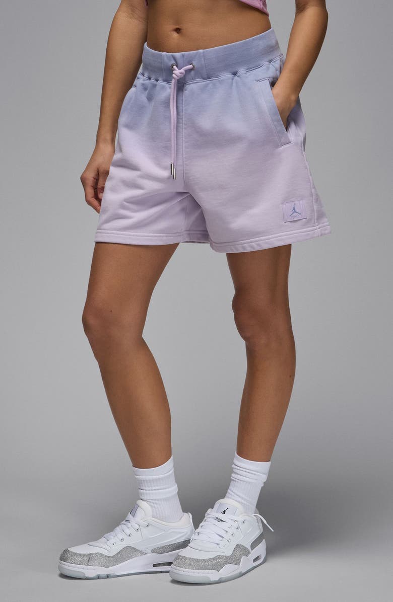 Jordan Flight Fleece Dip Dye Sweat Shorts, Main, color, Doll