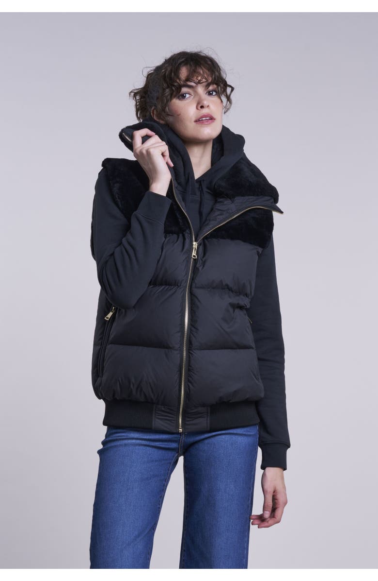 Blue Duck Down Vest, Main, color, Black