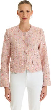The Noli Shop May Tweed Crystal Jacket
