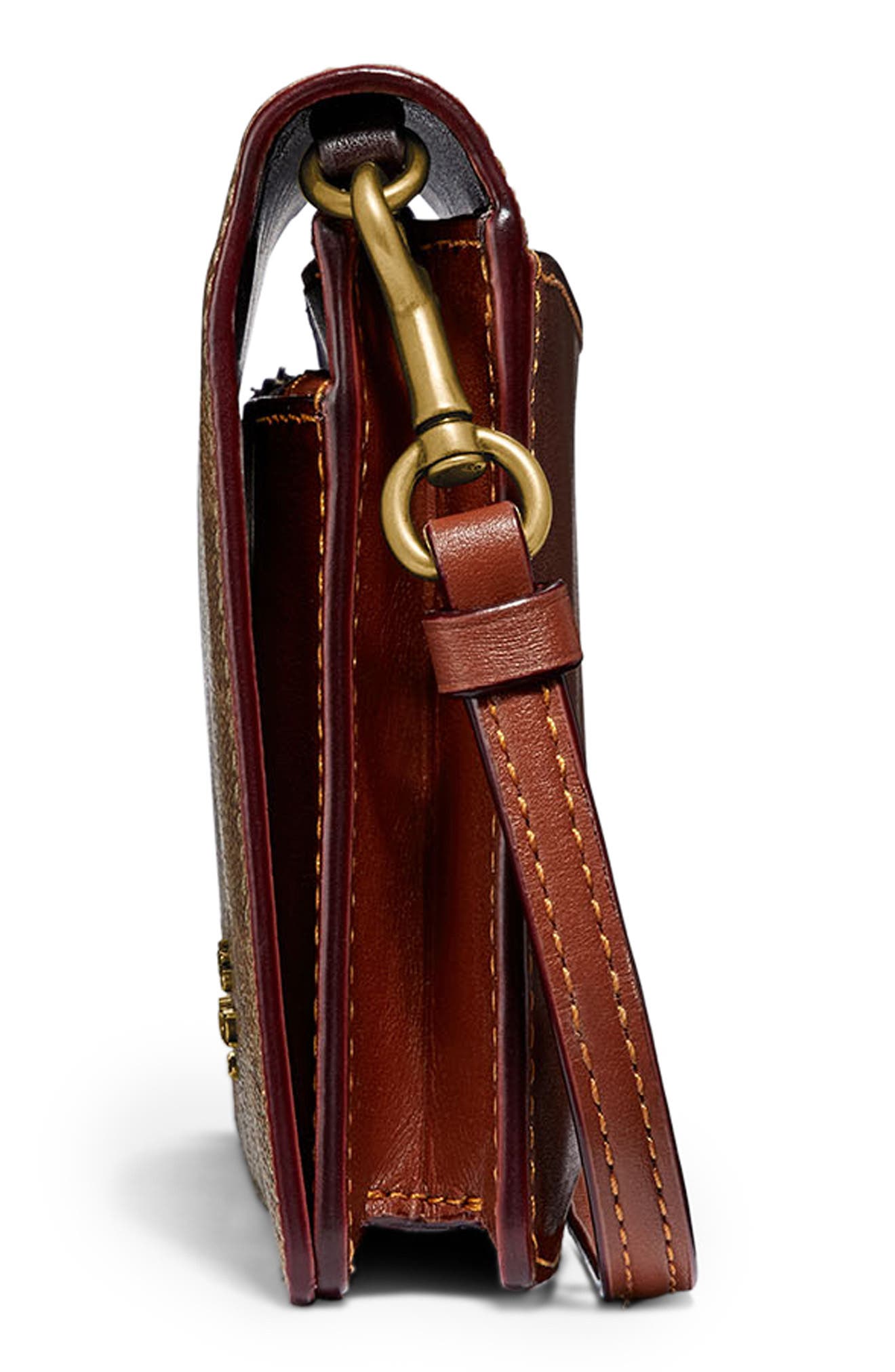 COACH Hayden Signature Canvas & Leather Foldover Convertible Crossbody Bag, Alternate, color, 