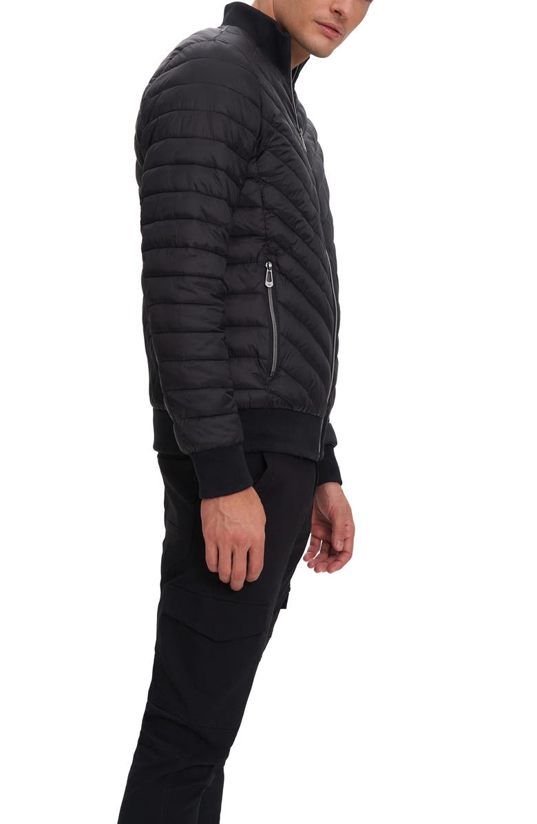 Noize Alex Chevron Quilted Puffer Jacket, Alternate, color, Black