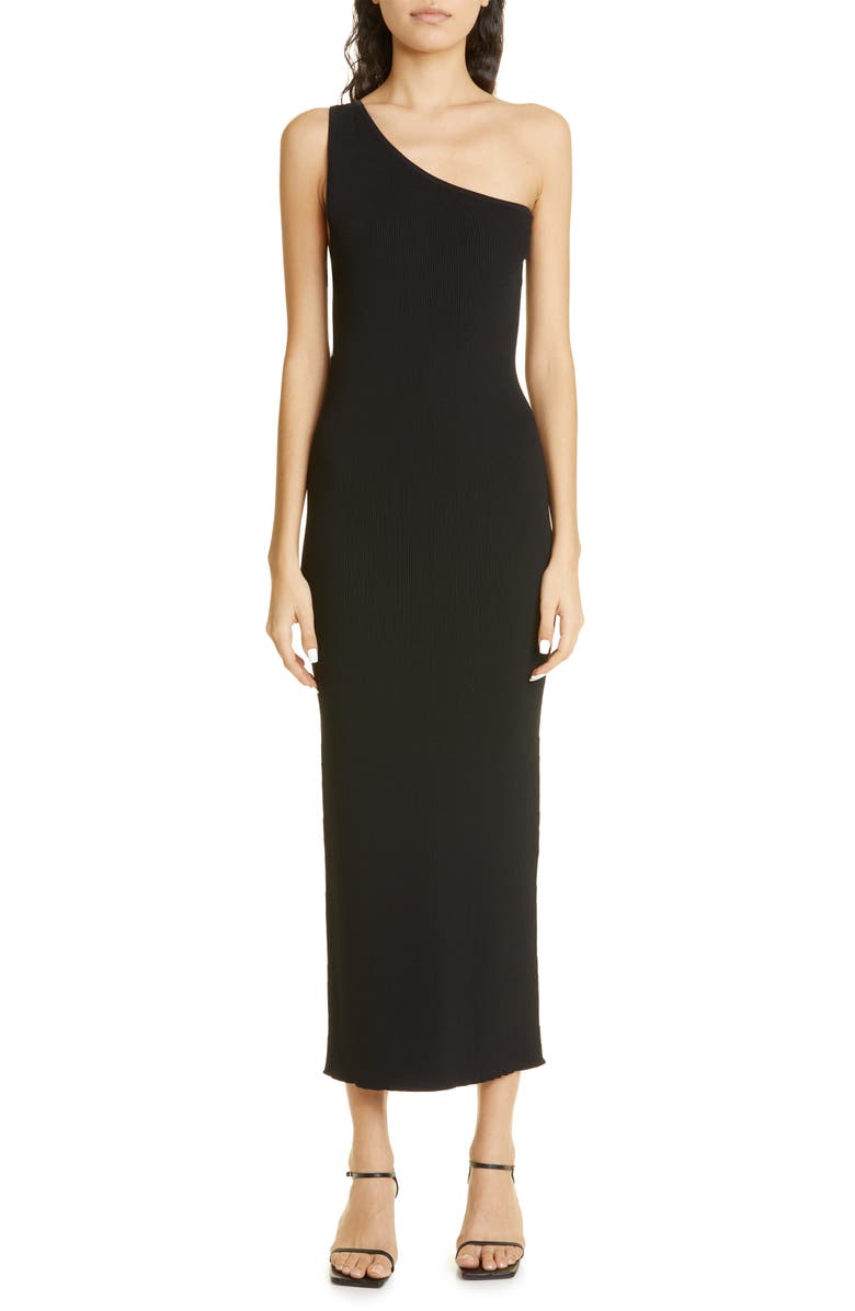 TOTEME Rib One-Shoulder Dress, Main, color, 
