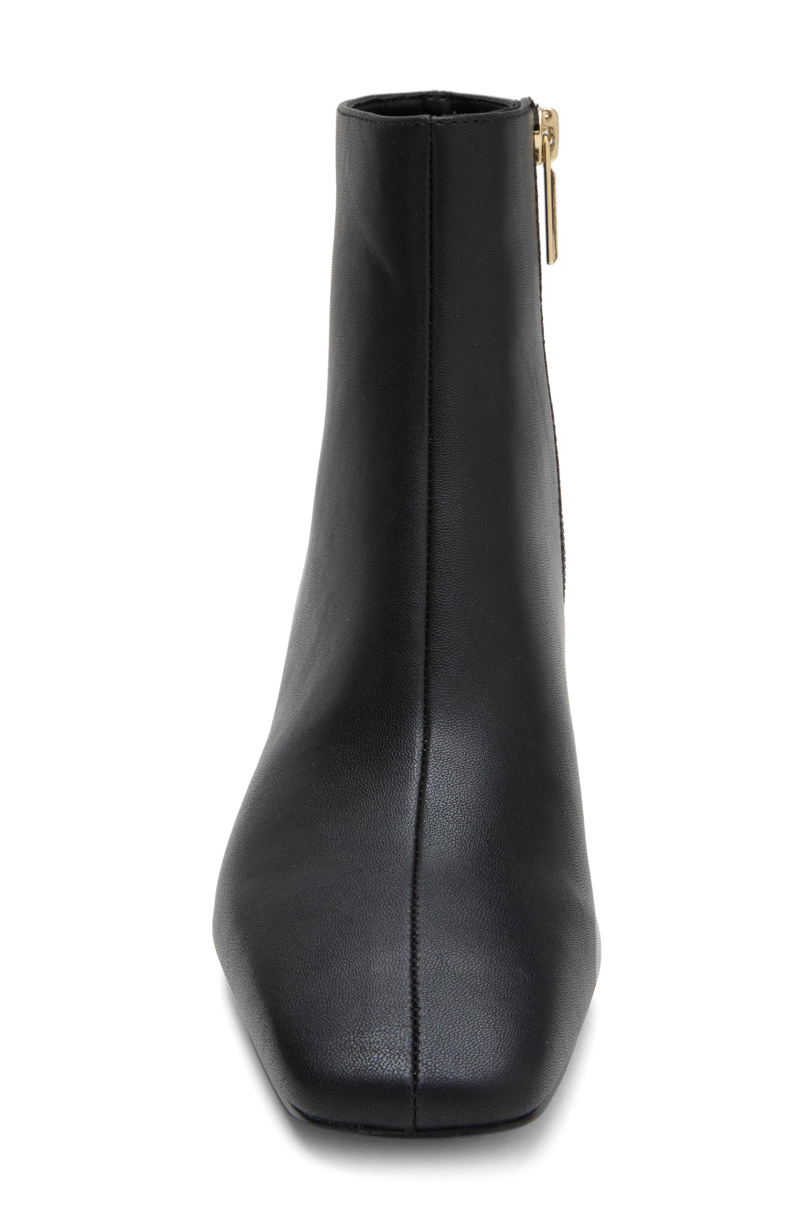 Sycamore Faux Leather Bootie, Alternate, color, BLACK