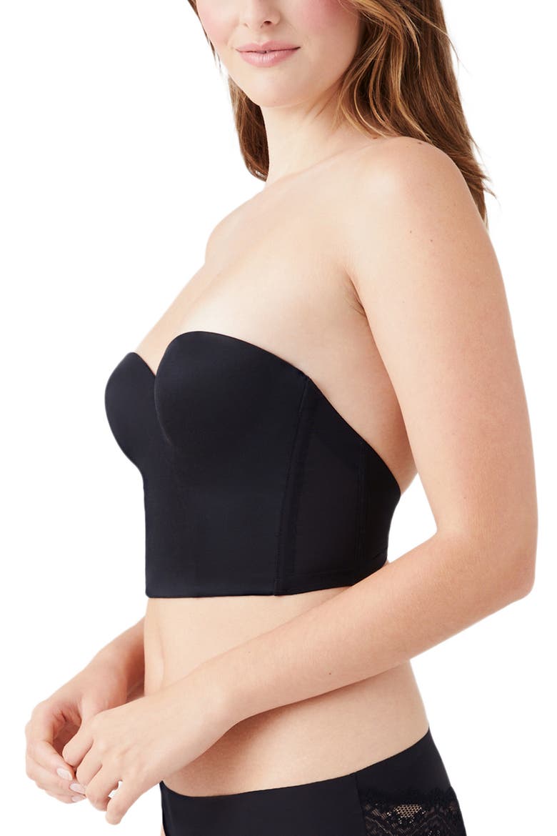 Future Foundation Strapless Longline Underwire Bra, Main, color, NIGHT