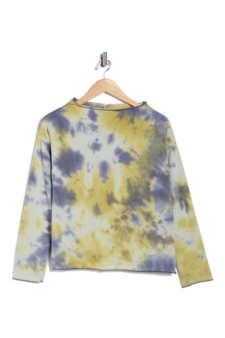 Tie Dye Boat Neck Sweater, Alternate, color, BLUE SPLASH