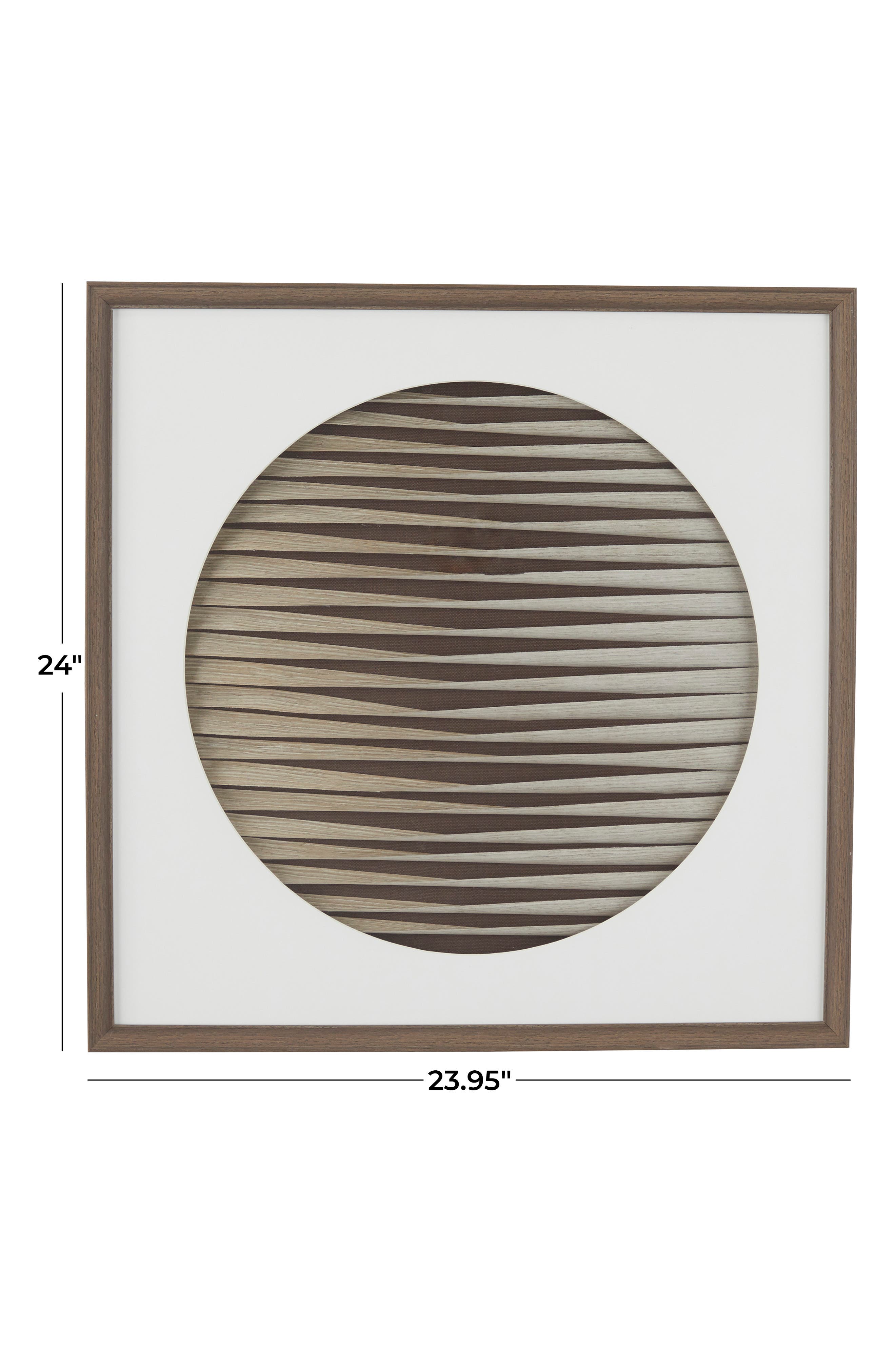 GINGER BIRCH STUDIO Brown Wood 3D Weaved Geometric Shadow Box ...