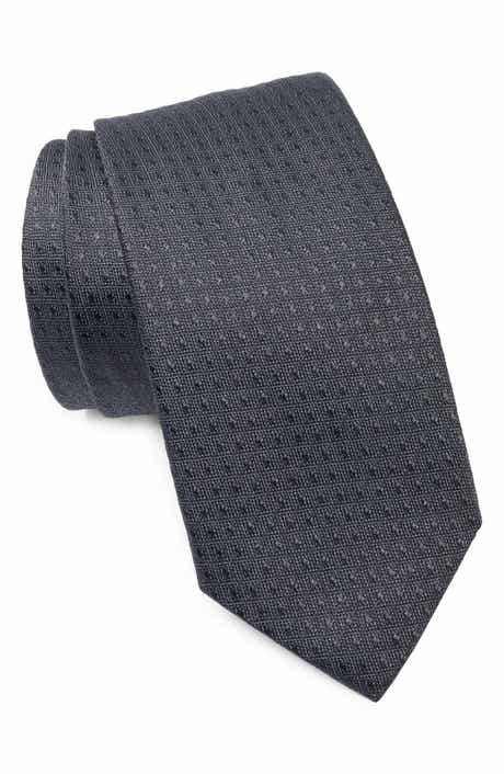 Dot Cotton & Silk Blend Tie