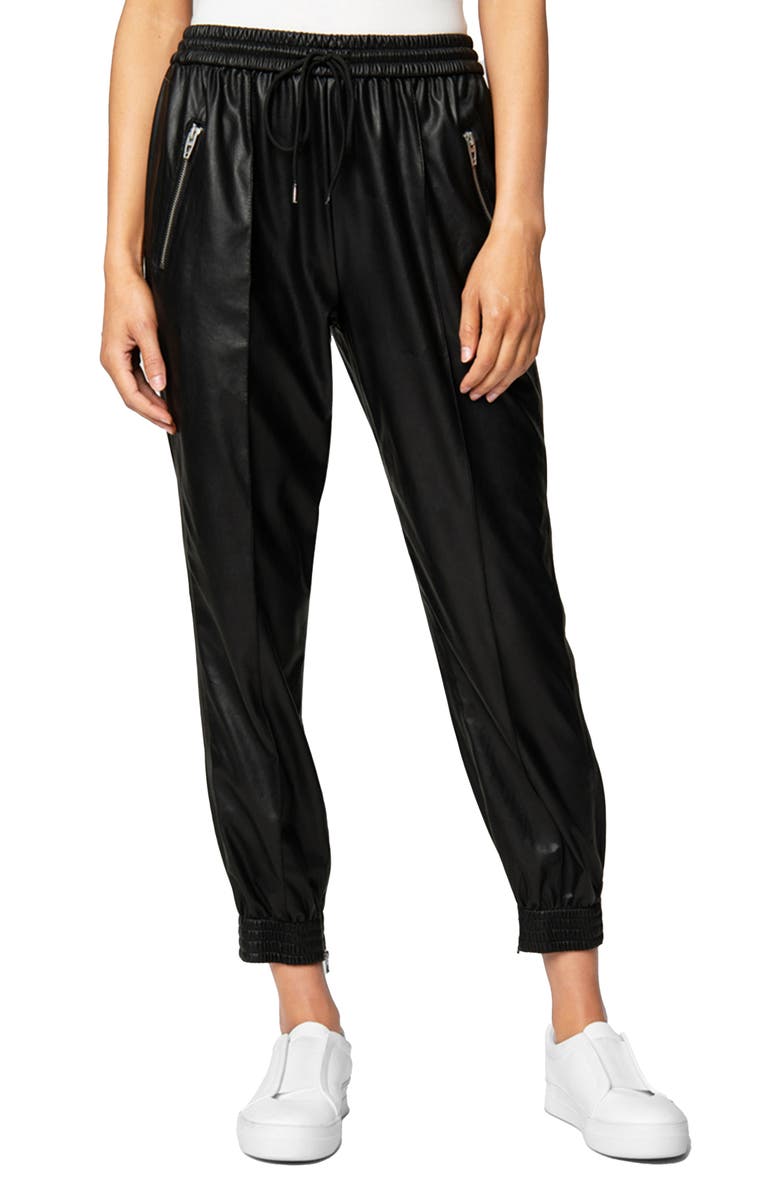 BLANKNYC Faux Leather Joggers, Main, color, Running Wild
