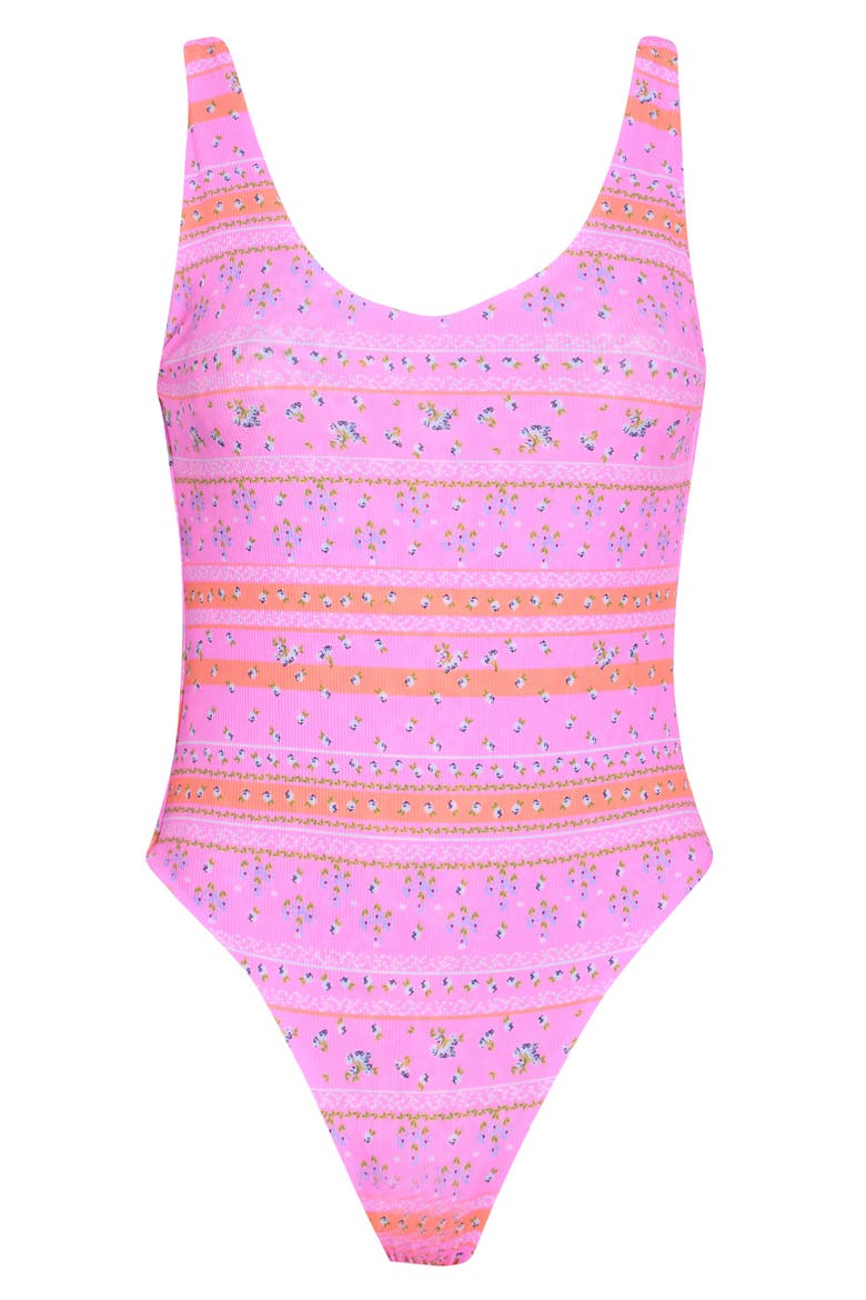 Claire Reversible One-Piece Swimsuit, Alternate, color, PINK