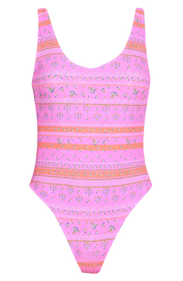 Maaji Claire Reversible One-Piece Swimsuit, Main, color, Pink