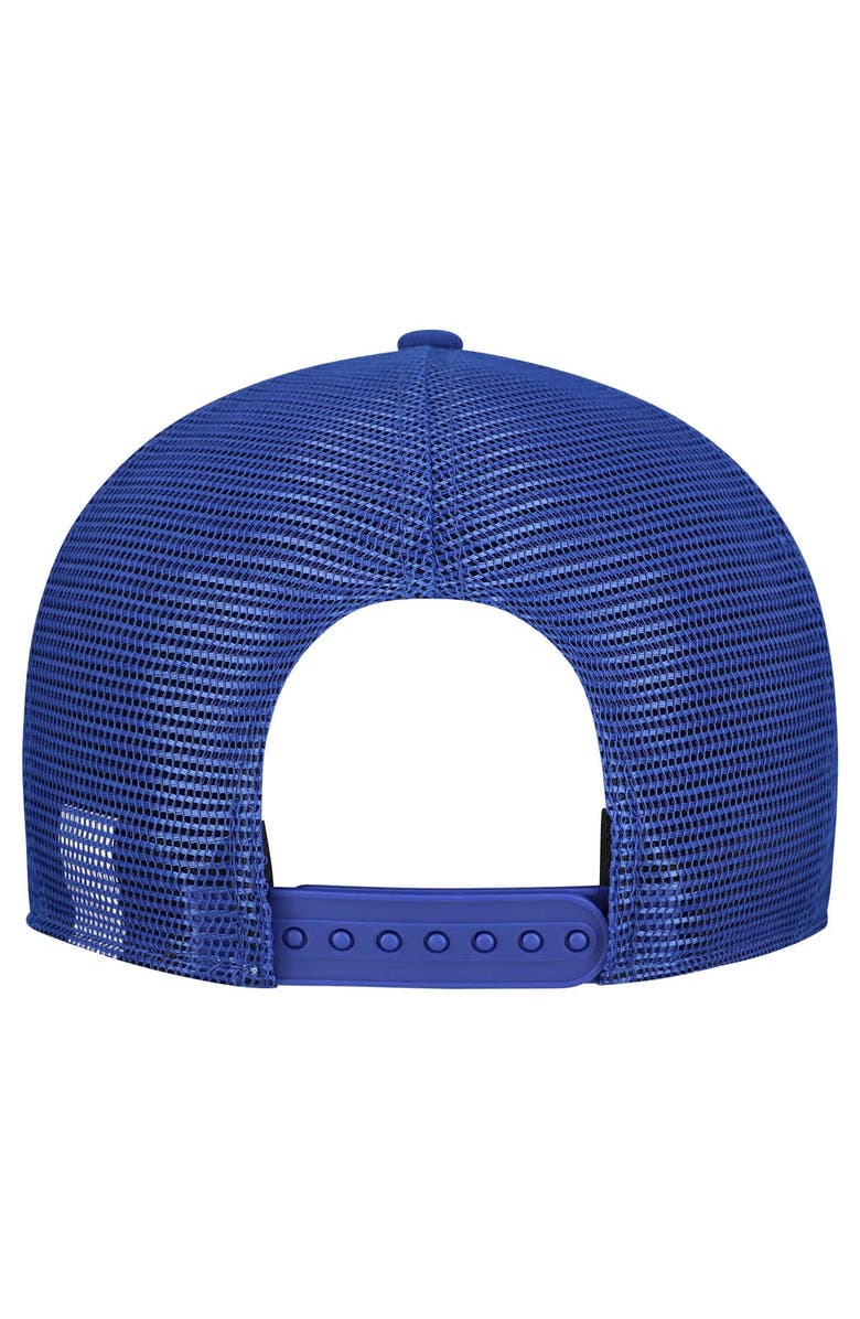 New Era Men's New Era  Gray/Royal Buffalo Bills Cork Split Panel 9FIFTY Trucker Snapback Hat, Alternate, color, Gray