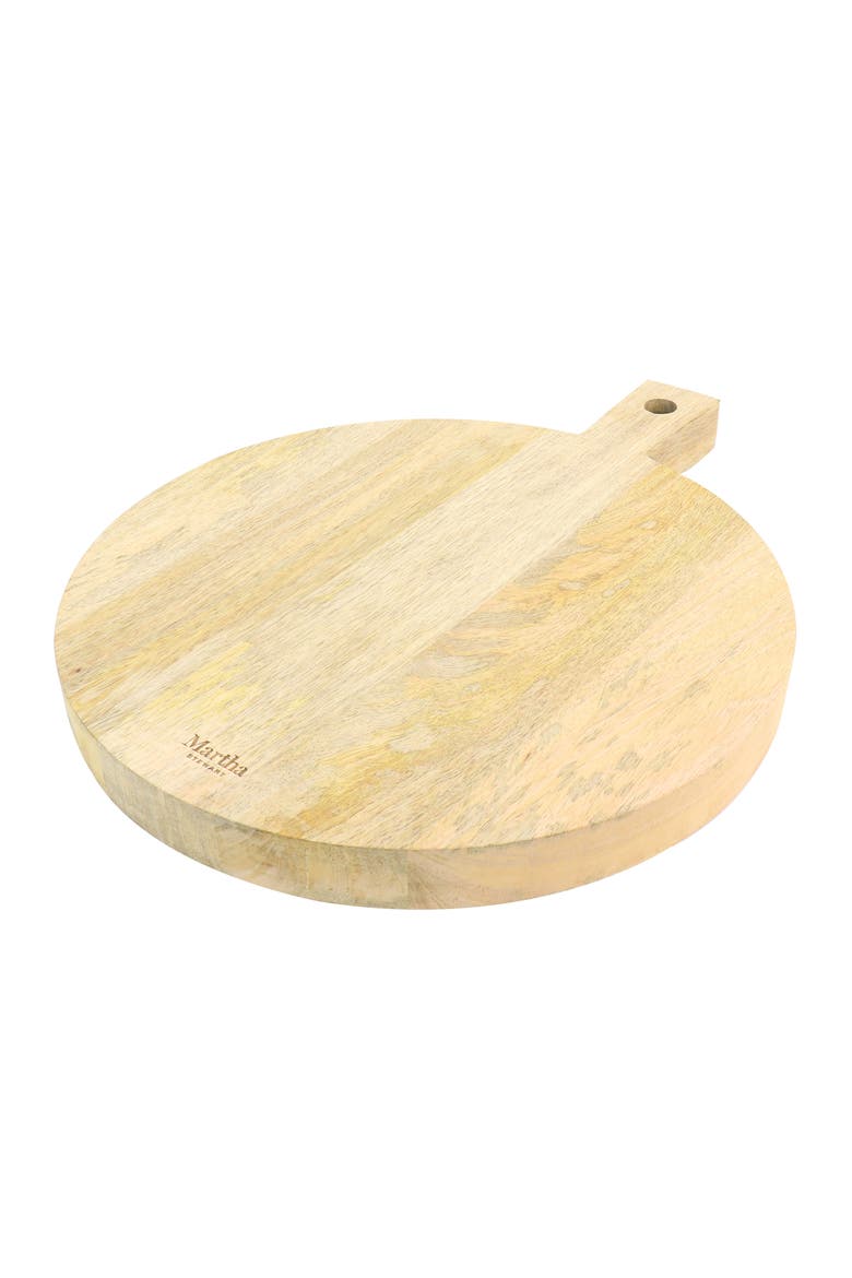 Mango Wood 14" Round Charcuterie Serving Board, Main, color, Brown