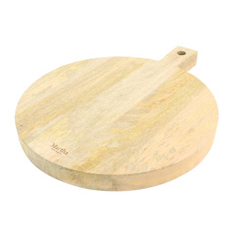 Mango Wood 14" Round Charcuterie Serving Board