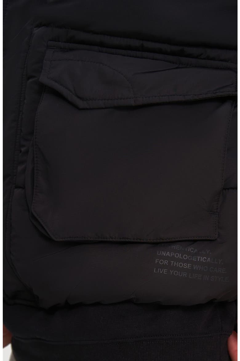 Mahalo Quilted Puffer Jacket, Alternate, color, BLACK