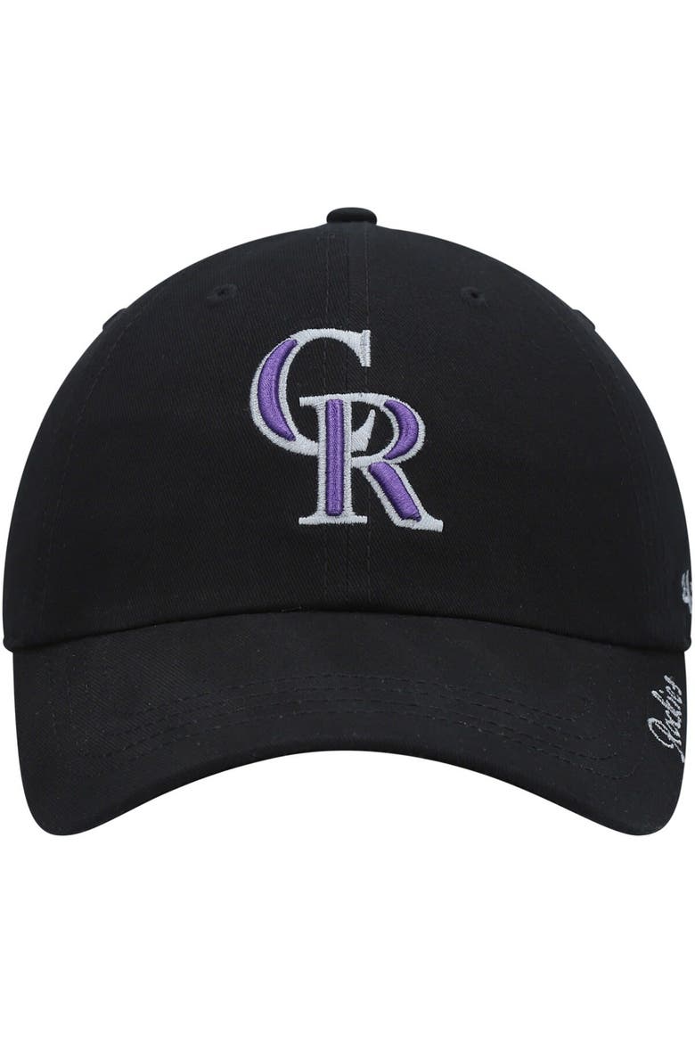 Women's '47 Black Colorado Rockies Team Miata Clean Up Adjustable Hat, Alternate, color, Black