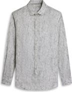 Bugatchi Julian Shaped Fit Abstract Geo Print Stretch Cotton Button-Up Shirt