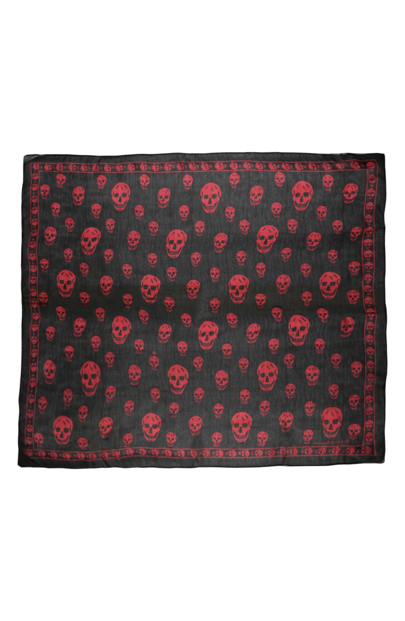 MCQ Skull Print Square Scarf