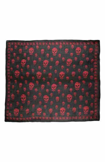 McQueen Skull Print Square Scarf