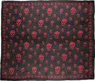 McQueen Skull Print Square Scarf