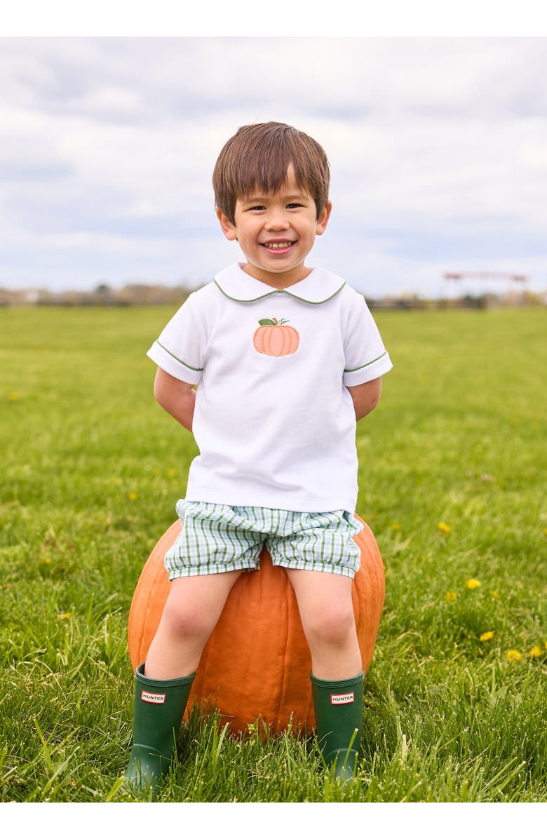 Little English Kids' Applique Peter Pan Banded Short Set, Alternate, color, Pumpkin