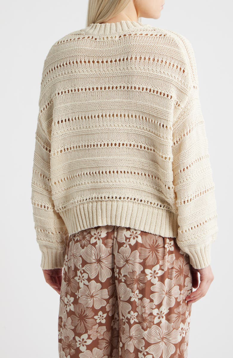 Rip Curl Neon Isles Cotton Blend Sweater, Alternate, color, Bone