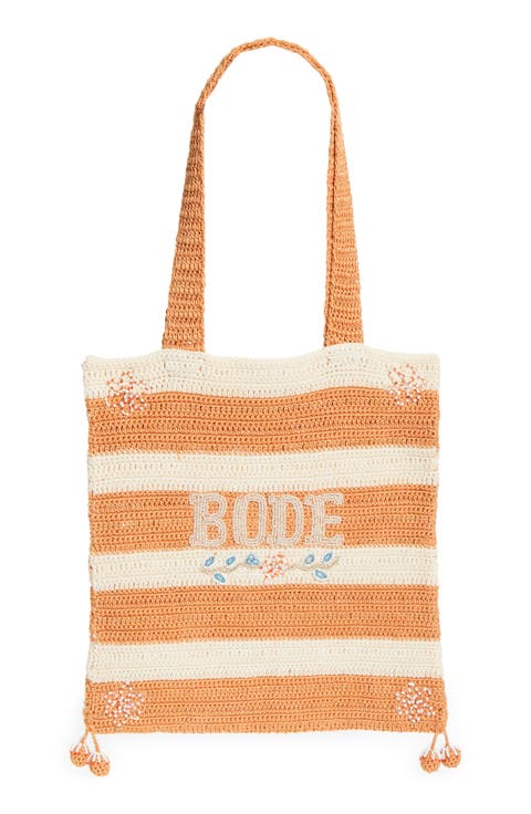 Sherbet Beaded Crochet Tote