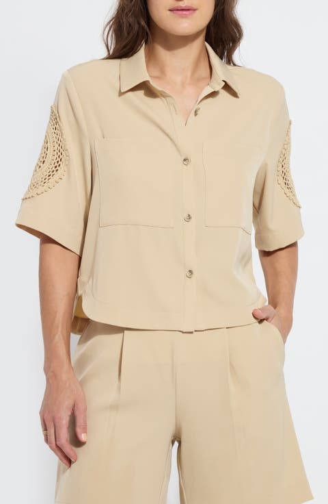 Tyla Crochet Detail Shirt Jacket