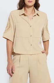 Lysse Tyla Crochet Detail Shirt Jacket
