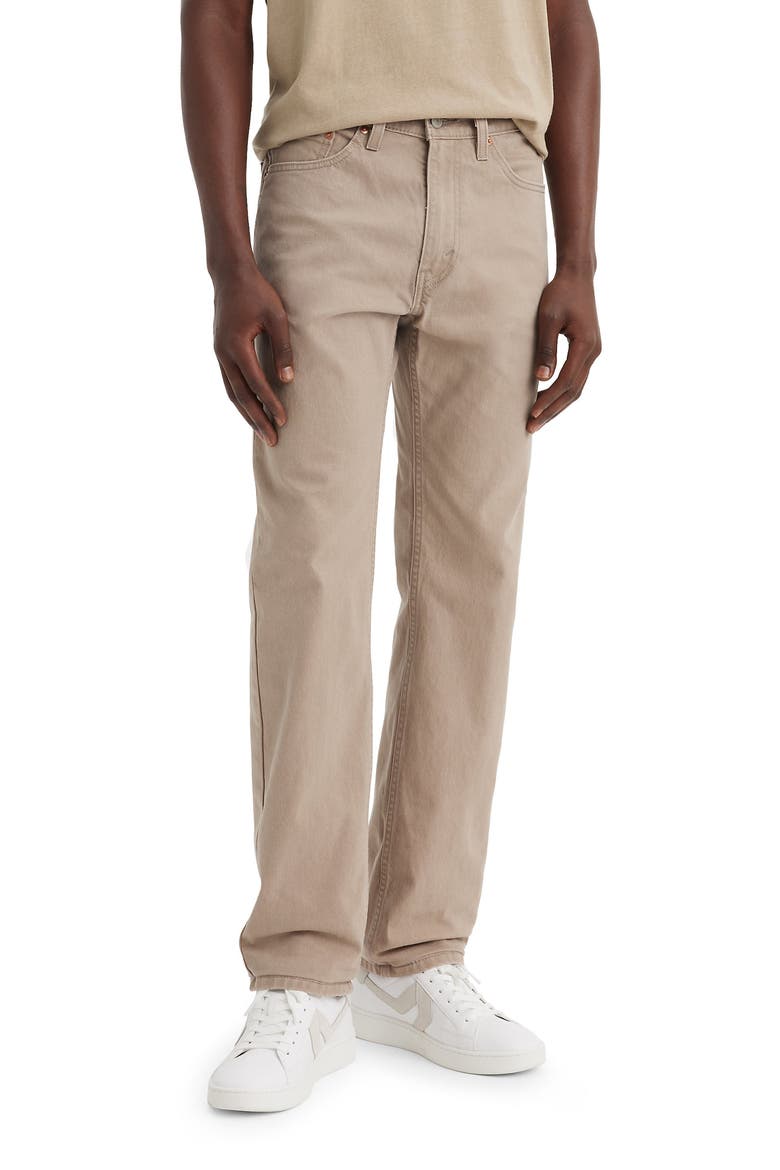 505™ Relaxed Straight Leg Jeans, Main, color, DESERT TAUPE DENIM