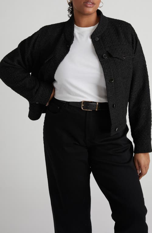 Universal Standard Lady Tweed Jacket In Black