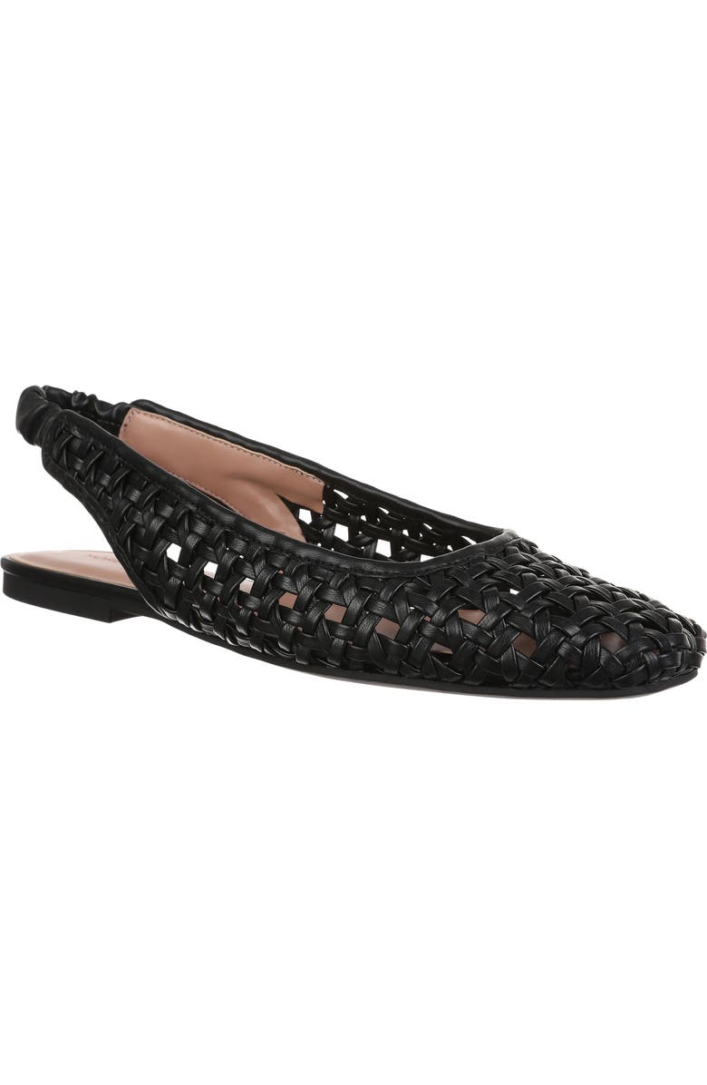 Nordstrom Arabella Woven Slingback Flat, Main, color, Black