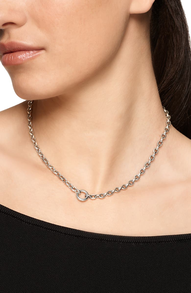 David Yurman DY Mercer<sup>®</sup> Petite Chain Necklace, 4.5mm, Alternate, color, Silver