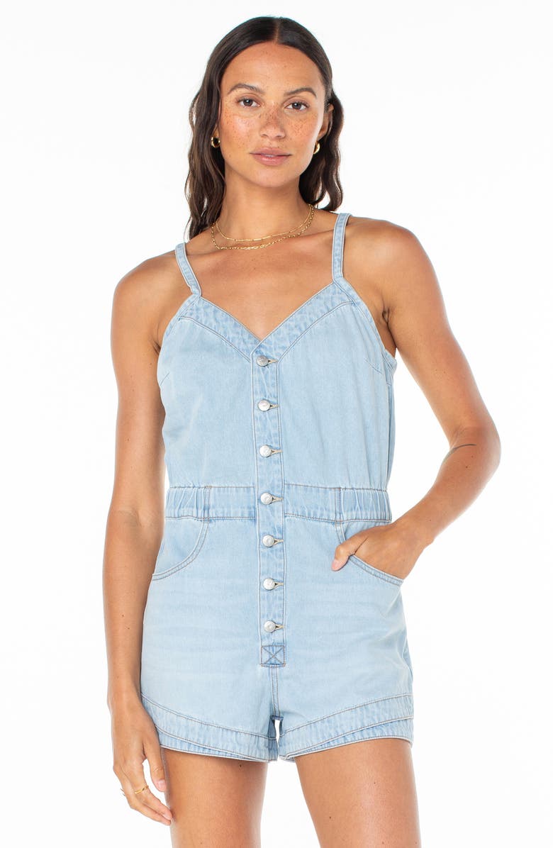 Roxy Naia Denim Romper, Alternate, color, 