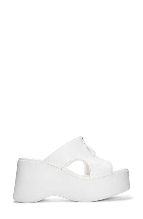 Chinese Laundry Taysha Platform Slide Sandal In White