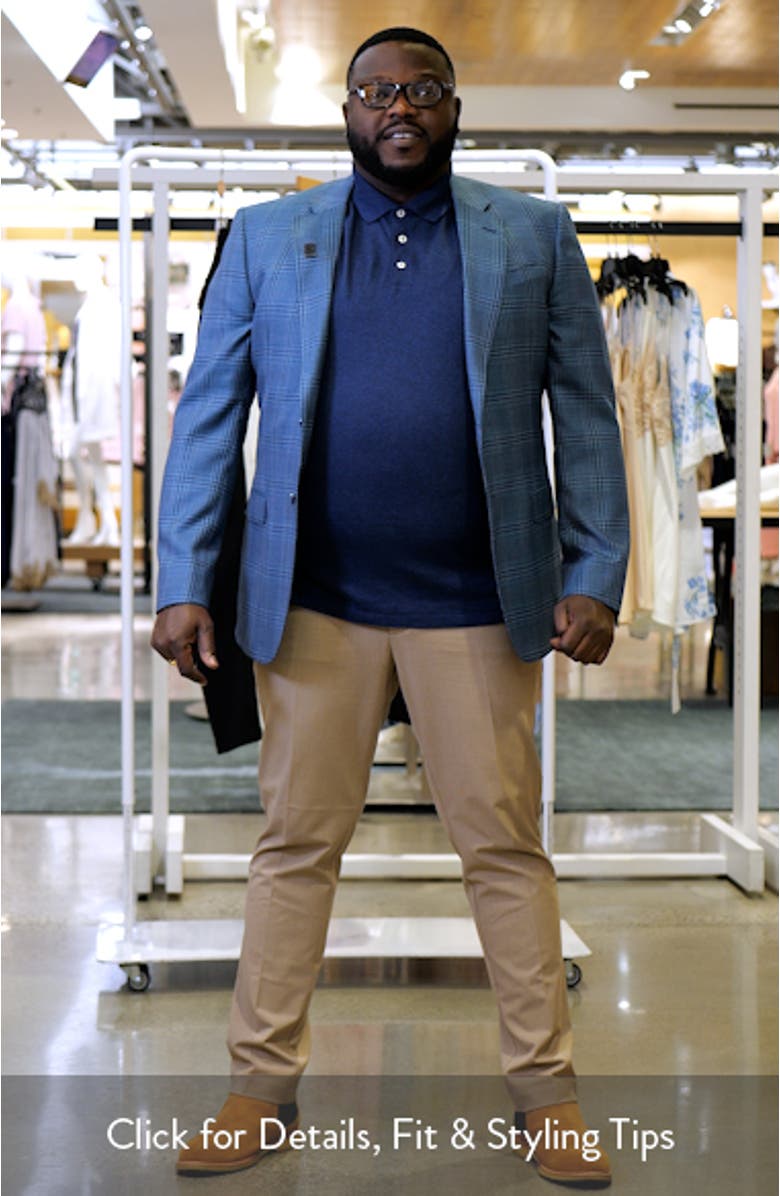 G Line Windowpane Check Wool Sport Coat, sales video thumbnail