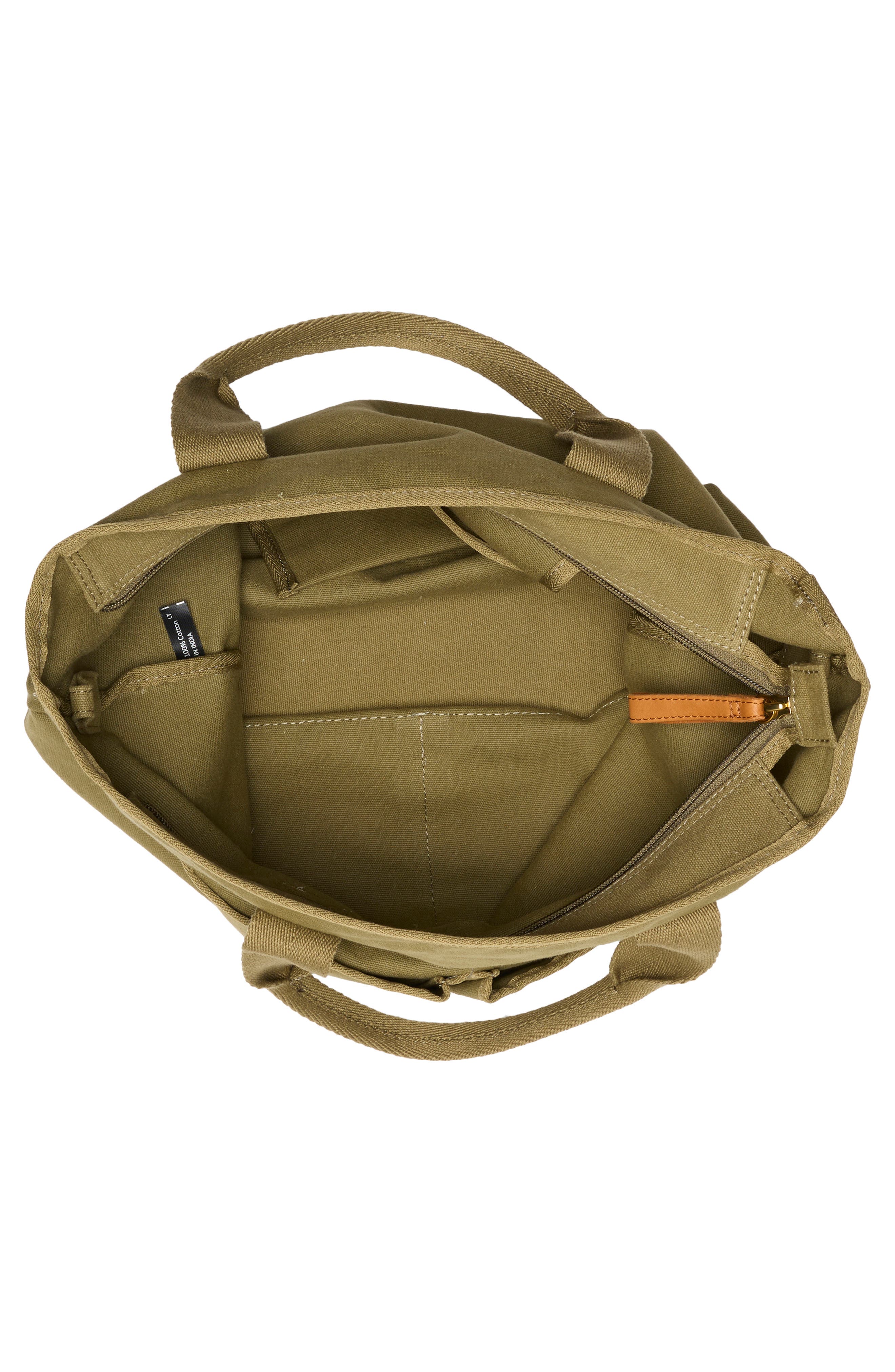 New Amsterdam Leatherworks Ayla Canvas Tote Bag, Alternate, color, Olive