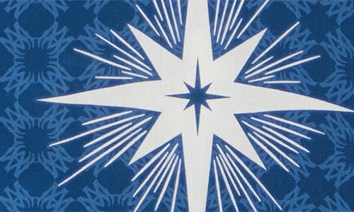 Amiri Starburst Print Camp Shirt In Blue